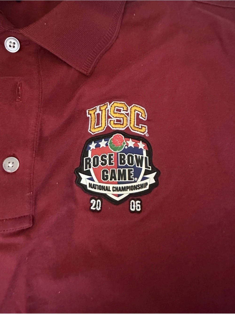 Rose Bowl Game 2006 Embroidered Polo Shirt - Cardinal